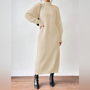 Universal Thread Cream Long Sleeve Dress